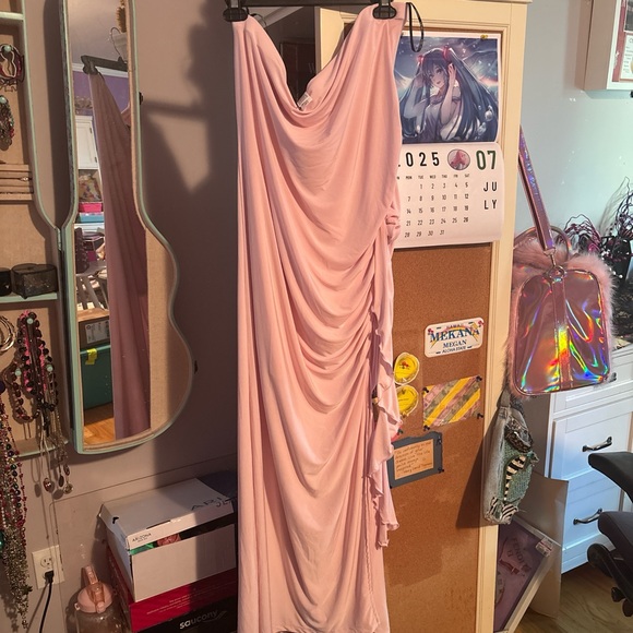 Forever 21 Dresses & Skirts - Elegant Pink Draped Gown